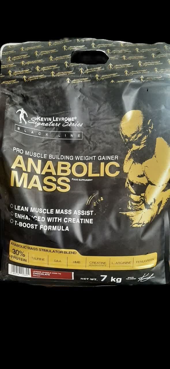 گینر انابولیک کوین لورون هفت کیلویی افزایش وزن افزایش حجم حرفه ای گینر اورجینال MASS GAINER KEVIN LEVRONE ANABOL